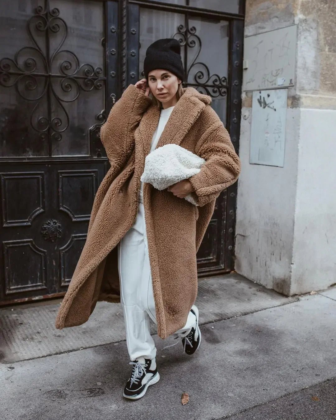 Teddy Bear Coat Lamb Fur Women's Clothing 2024 New Warm Thickened Plush Plush Medium-length Environmentally Friendly Coat Chic